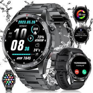 Montre Connectée Homme Avec 3 Bracelets, 1,43'' Amoled 400Mah Montre Connectée Avec Appel Pour Android Ios, Ip68 Étanche 120+ Sportifs Smartwatch Avec Fréquence Cardiaque/Moniteur De Sommeil - Neuf