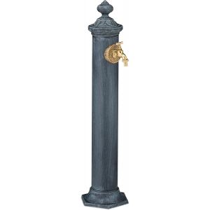 Mevronisshop-Fontaine Extérieure De Jardin, Design Antique, Pour Le Jardin Ou La Terrasse, Hlp 84x21,5x27 Cm, Gris - Neuf