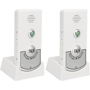 Interphone Sans Fil, Système D'Interphone Sans Fil À 2 Voies Pour La Maison, Sonnettes D'Interphone Vocal, Pour Maison, Bureau, Personnes Âgées[MAT790268] - Neuf