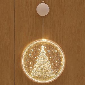 Guirlande Lumineuse De Noël 16 Cm Pour Porte Et Fenêtre, Décoration D'arbre De Noël (16 Cm) - Neuf