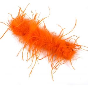 Kal-Manchettes &Agrave; Ressort, Bracelet &Agrave; Boucle - Bracelet Moelleux En Plume D'autruche - Accessoire De Cheveux - Bracelets Slap - Accessoires De Costume Pour Halloween, Carnaval, Cosplay, Orange - Neuf