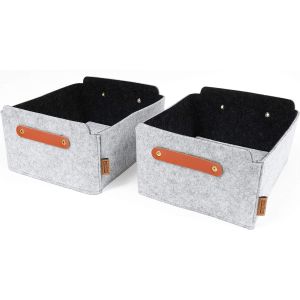 Lot de 2 boîtes Gris Clair Petit - Neuf