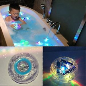 2 Pcs Jouets De Bain Imperm&eacute;ables Color&eacute;s, Pour Salle De Bain, Jouets &Agrave; Lumi&egrave;re Led - Neuf