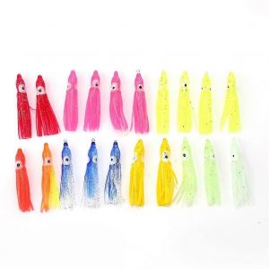 20pcs Utile De Couleur Mélangée Calmar Jupe Appât Eau Salée Doux Mer Pêche Leurres (4cm) - Neuf