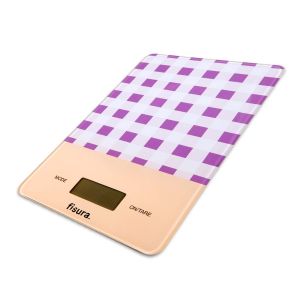 Balance De Cuisine Numérique Violette Avec Motif Vichy Balance Électronique Originale 5kg/11lbs. Fonction Tare Avec Précision. Verre Et Abs. 15 X 22 (Régime, Noir) - Neuf