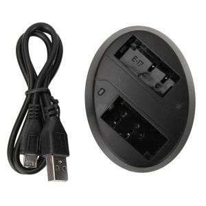 Chargeur de batterie double USB portable avec voyant de charge pour appareil photo Canon EOS M3 750D - Neuf