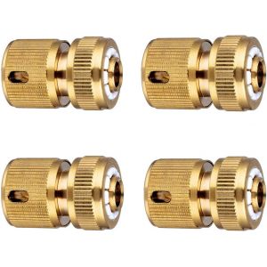 Tuyau en laiton Rapide Connecteurs de tuyaux de 13 mm (1/2") et 15 mm (5/8") raccord de Tuyau - Pack de 4 - Neuf
