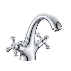 Lavabo Beverley Chromé, Chrom&eacute, Mélangeur Fixe - Neuf