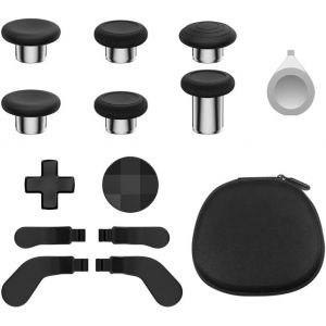 Poucettes En Métal Pour Xbox Elite Manette Series 2, 13 En 1 Accessoires Remplacement 6 Joystick 4 Palettes Arrière 2 D-Pads Avec 1 Outil De Réglage, Noir - Neuf