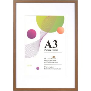 Scholar Tree Cadre photo A4 - Blanc - 21 x 29,7 cm - Cadre photo A4 en bois avec passe-partout de 15,2 x 20,3 cm - Cadre photo A4 avec support de table ou suspension murale - Neuf