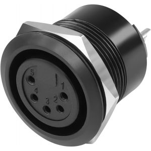 Adaptateur de soudure &agrave; 5 broches XLR femelle vers connecteur rond &agrave; souder XLR DMX 5 broches pour &eacute;clairage de sc&egrave;ne Sound RDM/DMX,noir - Neuf