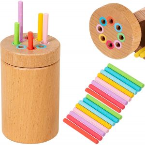 ChenQuanSarl-Jouet Bebe Montessori Jouet En Bois, Jouet En Bois Bebe, Jeu De Tri Montessori, Apprendre &Agrave; Compter Et Les Couleurs, Puzzle Bebe, Couleurs Jouet Enfant Cadeau Fille Gar&ccedil;ons 1 2 3 4 Ans - Neuf