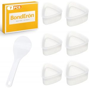 Kalanka-Lot De 6 Moules &Agrave; Sushis Triangulaires En 2 Tailles, Avec Cuill&egrave;re &Agrave; Riz, Moules &Agrave; Sushis Triangulaires, En Plastique, Presse-Boulettes De Riz R&eacute;utilisables, Pour Bo&icirc;te &Agrave; Bento Et Cuisine - Neuf