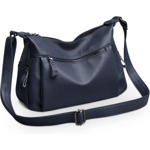 Mode Femme Sac D'Épaule Sac Bandoulière Poids Léger Sac Cabas Femmes Étanche Sac À Main Décontractée Peau De Vache Bandoulière Bleu[H1549] - Neuf