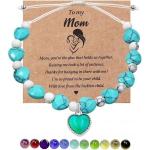 Y3706 Bracelet &Agrave; Breloques En Forme De C?ur Changeant De Couleur Pour Maman,Grand-M&egrave;re,Anniversaire,F&ecirc;te Des M&egrave;res - Neuf