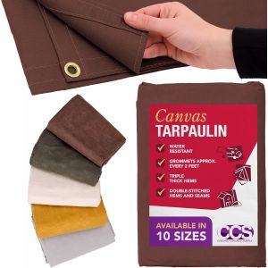 ChenQuanSarl-Bâche En Toile, Coton, Marron, 1,8 X 2,3 M - Neuf