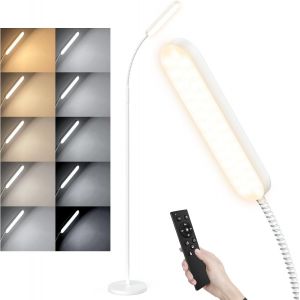 Lampe De Sol Led, Luminaire De Lecture Sur Pied Soin Des Yeux Avec Télécommande, 25 Modes D'éclairage, Col De Cygne Flexible, Dimmable Et Fonction Minuteur Pour Salon, Chambre Et Bureau - Neuf