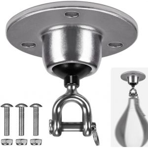 Speed Bag Pivotant En Acier Inoxydable Avec Rotation &Agrave; 360 &deg; &iquest; Pivotant De Boxe Pour Sac De Frappe &iquest; Installation Facile Sur Support De Sac De Frappe Suspendu - Neuf