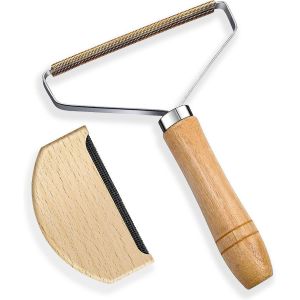 MEVRONISSHOP-2PCS Rasoir Anti Bouloche, Manuel Rasoir Anti Bouloche et Peigne en Cachemire, pour la Maison, Le Bureau, la Voiture et Les Voyages Soins De Pull Cachemire V&ecirc;tements Outil Enlever Flesh- - Neuf
