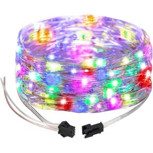 KAL-Guirlande Lumineuse Led De Noël Pour Halloween Couleur De Rêve Rgb + Ic 5M 50Leds Adressables Pour Arbre De Noël, Mariage, Festival, Fête, Décoration Intérieure 5V (Fil De Cuivre) - Neuf