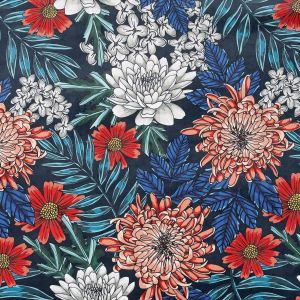 Tissu Imprim&eacute; Et Fleuri - Neuf