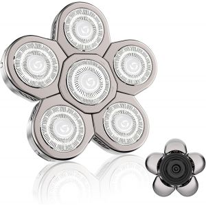Tête De Rasoir Électrique De Remplacement 6d: 6 Lames Argent Lames De Rasoir Électrique Pour Hommes Chauves Lame De Tondeuse De Précision Compatible Avec La Plupart Des Rasoirs Pour Crânes Chauves - Neuf