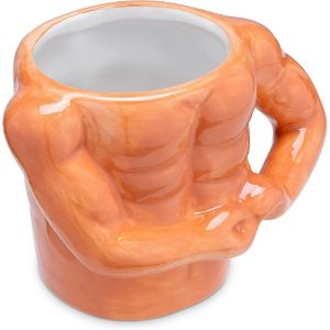 Navaris Bodybuilder Nouveauté Tasse À Café - Tasse En Céramique Pour Boissons Chaudes Ou Froides,Café,Thé,Chocolat Chaud - Neuf