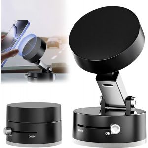 Support de t&eacute;l&eacute;phone &eacute;lectrique &agrave; Ventouse pour Voiture,Support De T&eacute;L&eacute;phone &agrave; Ventouse Magn&eacute;Tique pour Tous Les T&eacute;L&eacute;phones, Support De T&eacute;L&eacute;phone Magn&eacute;Tique Double Face Pliable Et R&eacute;Tractab - Neuf