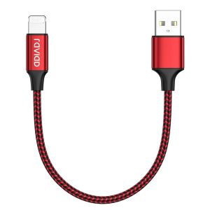 Câble Iphone Court 30Cm Chargeur Iphone, [Certifié Mfi] Nylon Cable Lightning Charge Rapide Compatible Avec Iphone 13 12 11 Pro Max Mini Xr Xs X 8 7 6 Plus 6S 6 Se 5 5S 5C- Rouge - Neuf