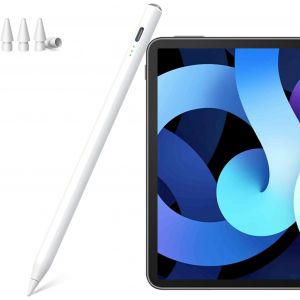 Stylet pour Apple iPad 2018-2024,avec Adsorption Magn&eacute;tique & Rejet de Palme,D&eacute;tection D'inclinaison,4 Pointes rempla&ccedil;ables,Convient pour iPad 6/7/8/9/10, Air 3/4/5, Mini 5/6 - Neuf