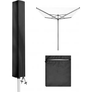 KALANKA-Housse de s&eacute;choir &agrave; linge rotatif, imperm&eacute;able avec cordon de serrage, housse robuste en tissu Oxford 210D imperm&eacute;able et r&eacute;sistant aux intemp&eacute;ries pour s&eacute;choir &agrave; linge d'ext&eacute;rieur, parasol d - Neuf