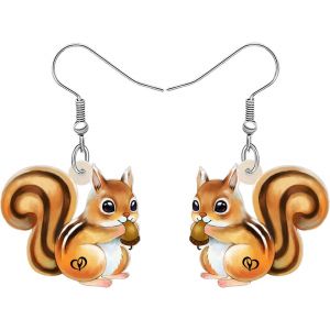 Kal-Noël Écureuil Boucles D'oreilles Femmes Écureuil Dangle Bijoux Pour Filles Écureuil Cadeau Charm - Neuf