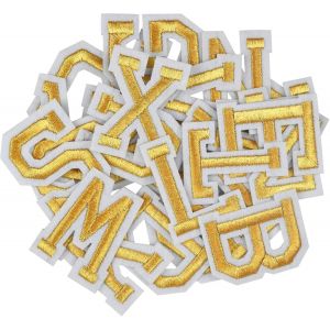 52pcs Lettres Thermocollantes, Patchs D'applique Alphabet A-Z, Lettre A Coudre Or, Lettres Brodées À Coudre Ou Repasser, Patchs Lettres Pour Vêtements De Sac De Chapeau De Chaussures - Neuf