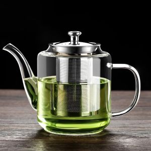 KALANKA-Th&eacute;i&egrave;re en Verre Borosilicate avec Bobine de Filtre en Acier Inoxydable Amovible, Th&eacute;i&egrave;re en Verre r&eacute;sistant &agrave; la Chaleur, pour le Th&eacute; Noir, Th&eacute; Vert, Th&eacute; en vrac, Th&eacute; &agrave; fleurs, 650ml - Neuf