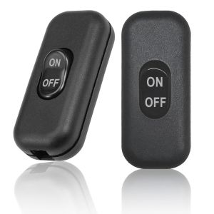 Checarzhn--No1-Lot De 2 Interrupteur Lampe De Chevet, Interrupteur Noir, Interrupteur Bipolaire 6a 250v, Mini Interrupteur À Bascule Pour Petit Appareil, Lampe De Chevet, Lampe De Bureau (Noir) - Neuf