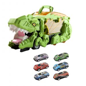 Creative Dinosaur Carrier Truck Car Toy Swallow Transport Play Vehicle Toy Dinocar Children Favor Goodie Bag Fillers-G - Neuf