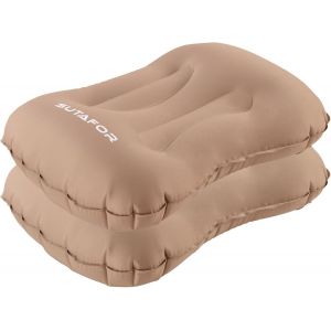 ERYI-2Pcs Coussin De Voyage Ultraléger 73G Oreillers De Camping Coussin Gonflable De Plage Coussin En Tpu Pour Randonnée Extérieur, Kaki - Neuf