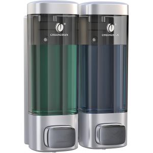 TIANYI-Simple/Double/Triple 320ML Distributeur de Savon Liquide Mural Salle De Bains Douche Gel Shampooing Lotion Livraison Conteneur Bouteille Transparent - Neuf