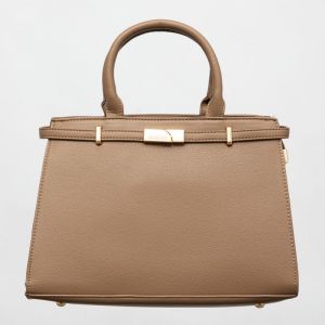 Sac thumette trap&egrave;ze avec clip dor&eacute; 32x13x22cm Femme GEORGES RECH - Neuf