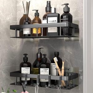 Jexnovashop-Etagère Douche Lot De 2,Serviteur De Douche,Sans Perçage Étagère Murale De Rangement Pour Baignoire,Pour Salle De Bain/Cuisine/Chambre - Neuf