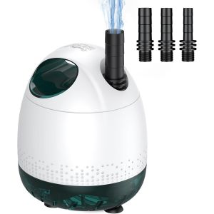 Meimie-3400 L/H 60w Petite Pompe À Eau Submersible Portable Avec Une Hauteur De Refoulement De 3,05mètre,Pompe Pour Aquarium Ultra Silencieuse Avec 3 Buses Et Un Cordon D¿Alimentation De 1,74mètre - Neuf