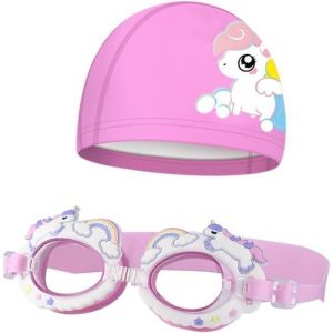 Letnerny-Lunettes De Natation,Cartoon Swimming Ggggles,Lunettes De Natation De Pegasus, Anti Bu&eacute;e Et Bonnet De Bain Enfant - Neuf