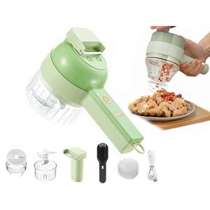 Ensemble Coupe-L&eacute;gumes Et Robot Culinaire &Eacute;lectrique Portatif 4 En 1 - Neuf