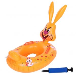 Bouee De Natation Gonflable En Forme De Lapin Pour Bebe, Adorable Animal De Dessin Anime, Avec Pompe - Neuf