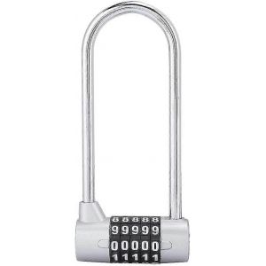 Cadenas En Alliage De Zinc À Combinaison De Code De Sécurité En Forme De U Cadenas À Combinaison En Forme De U (Argent) - Neuf
