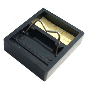 Mini Portable support pour Fer à Souder Rectangle de Minuscules Torche de Soudage Titulaire à Souder Éponge pour Nettoyer et Support de Fer à Souder Pointe 47 40 12 mm Noir lot de 2 - Neuf