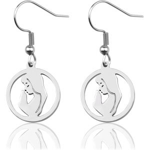 Kal-Ange Clé Serrure Boucles D'oreilles En Acier Inoxydable Boucles D'oreilles Couple Asymétrique Boucles D'oreilles Femme Petite Amie Femmes Bijoux Cadeaux - Neuf