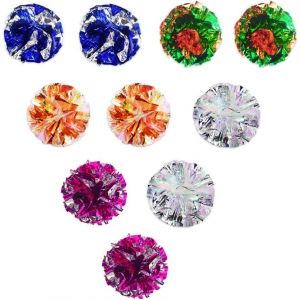 Letnerny-Lot De 10 Balles Froiss&eacute;es Pour Chat Et Chat - L&eacute;g&egrave;res Et Multicolores - En Papier Froiss&eacute; - Pour Chats Et Chatons - Pour Jouer En Int&eacute;rieur Actif - Neuf