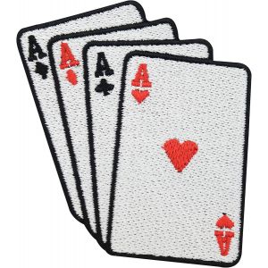 Patch termoadhesivo ""enfin à la maison"" | Cartes de casino | Patch termoadhesivo ou cosible | Patch décoratif ou de réparation pour les vêtements, des jeans, des sacs, des vestes et des pantalons - Neuf