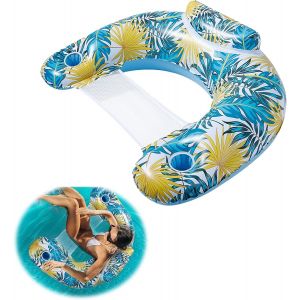 Bouee Piscine, 4 In 1 Matelas Gonflable Piscine, Portable Hamac D'eau Gonflable, Fauteuil Gonflable De Piscine, Manuelle Jouets De Piscine Pour Plage Partie Vacances - Neuf